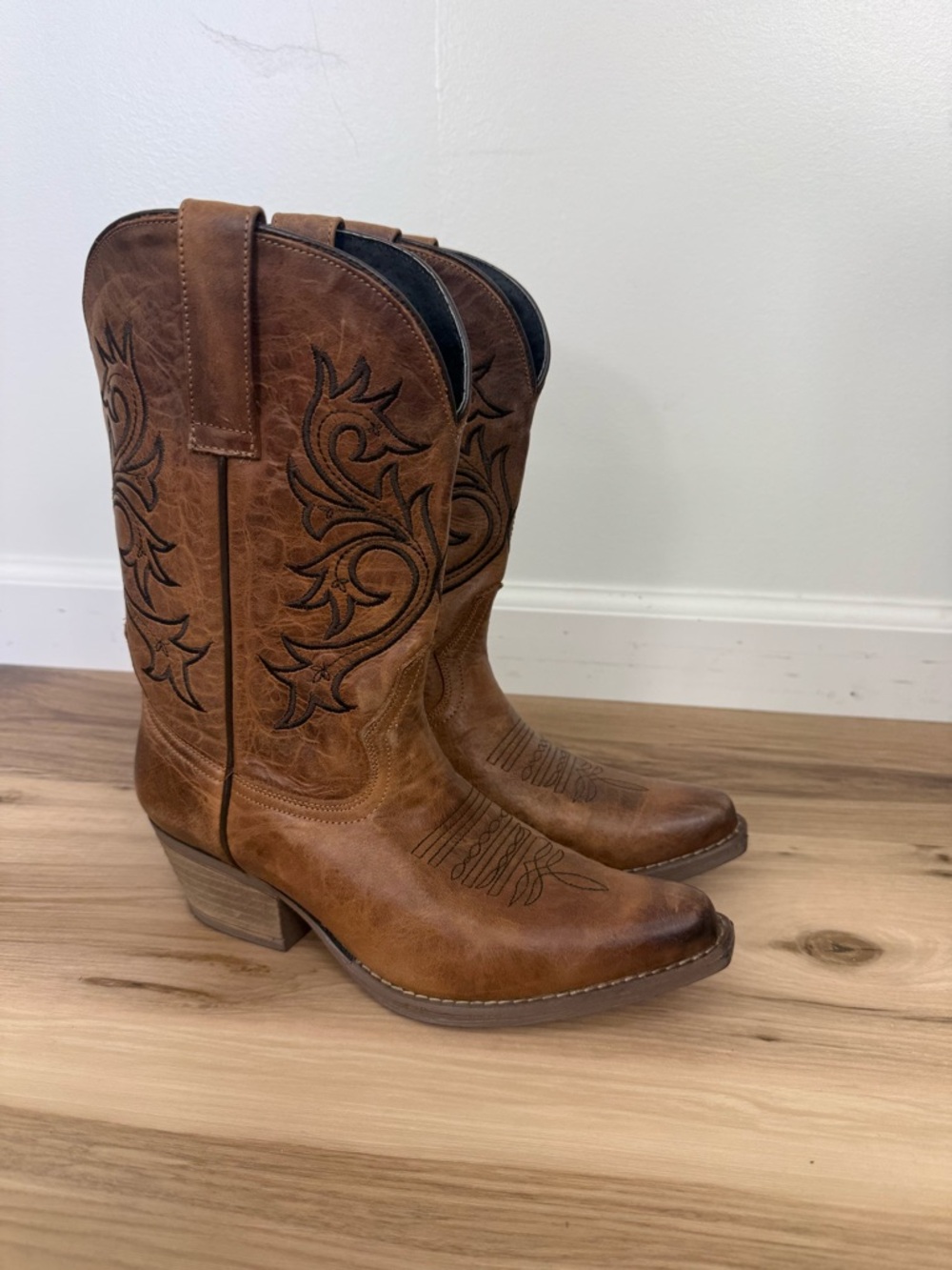 Sterling River Boots Women's Brown Pointed Toe Western Cowboy Boots